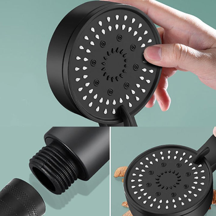 Lisslune | Modern Round Hand Shower Medium Flow 5 Spray Wall Mount Hand Shower