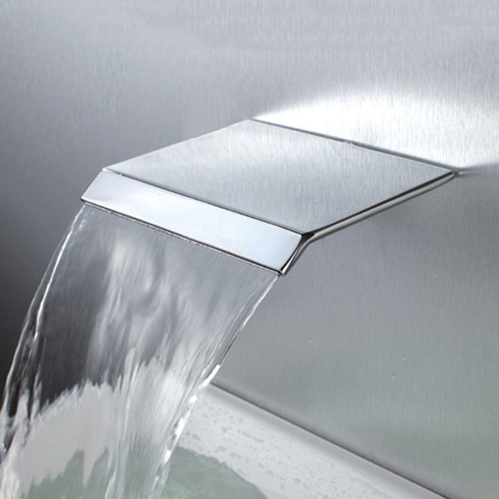 Lisslune | Modern Wall-Mounted Bathroom Faucet Low Arc Solid Brass Faucet