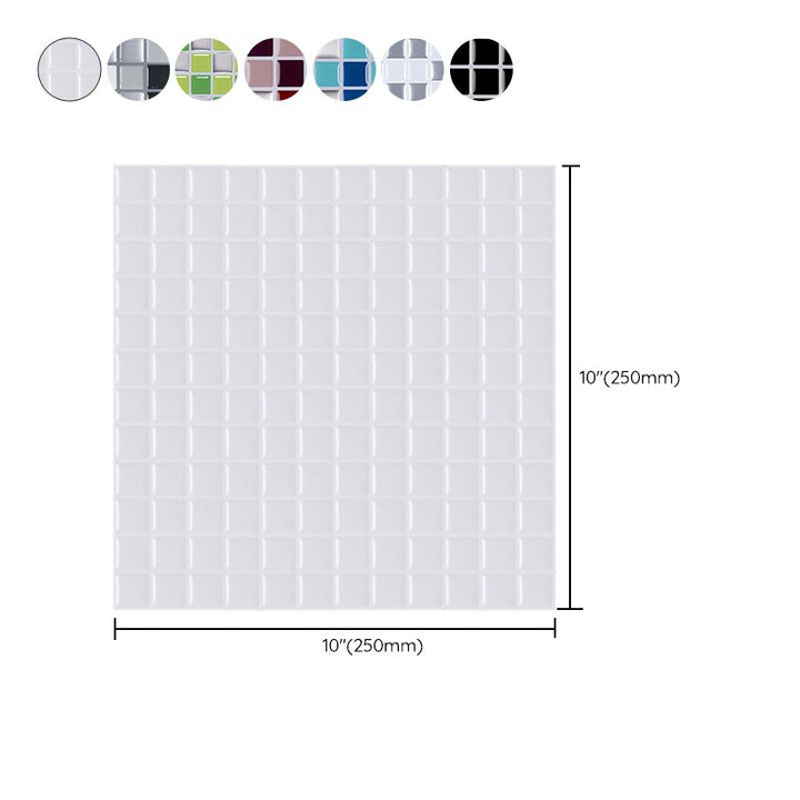 Lisslune | Peel-and-Stick Tile Square Stain-Resistant Mosaic Peel-and-Stick Tile for the Kitchen