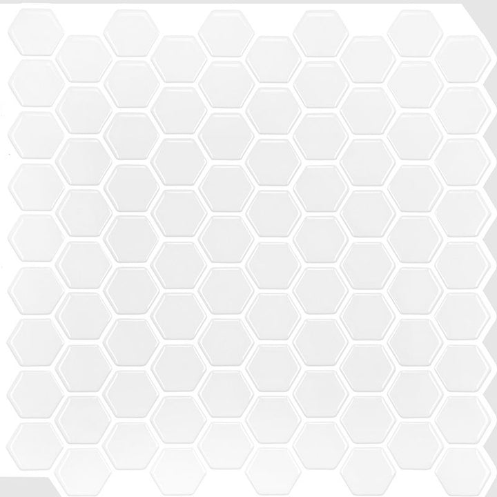 Lisslune | Polygon Metal Peel and Stick Back Wall Tile PVC Peel and Stick Tile for the Kitchen