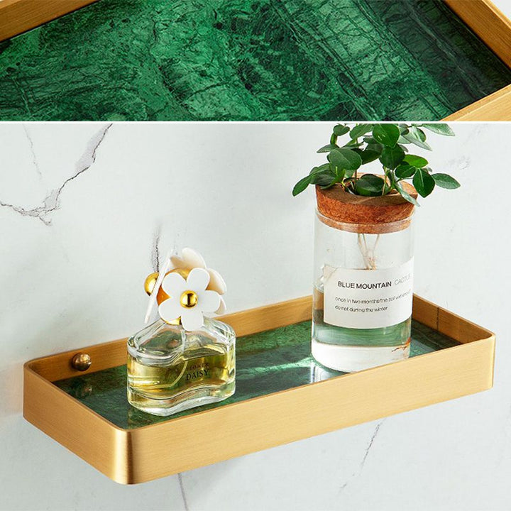 Lisslune | Golden Bath Hardware Set Brass & Marble Bathroom Accessories Set