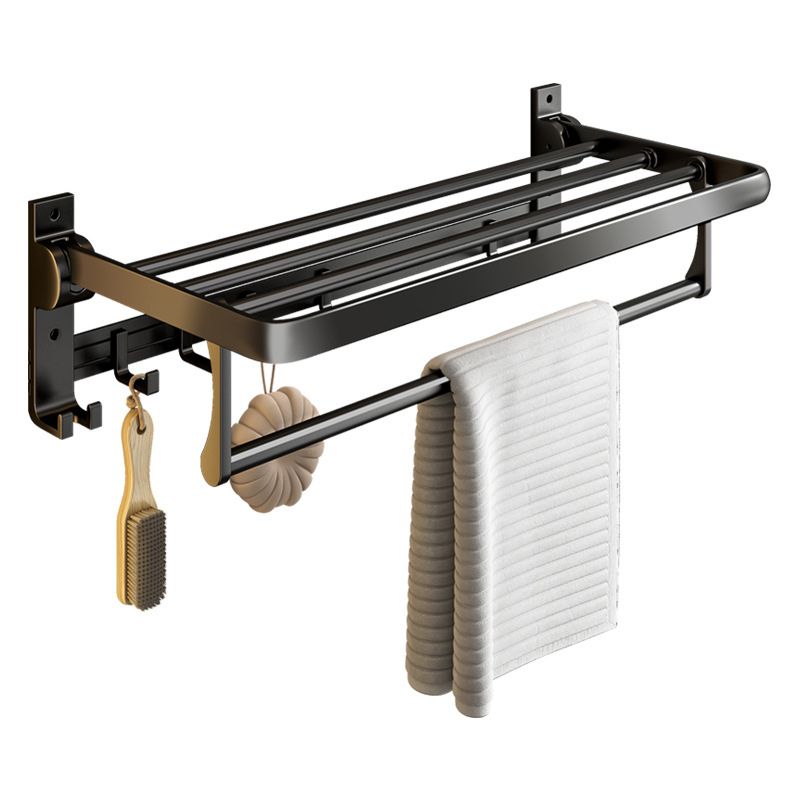 Lisslune | Contemporary Bathroom Accessory Set Matte Black Bathroom Set with Bathrobe Hooks/Towel Bar