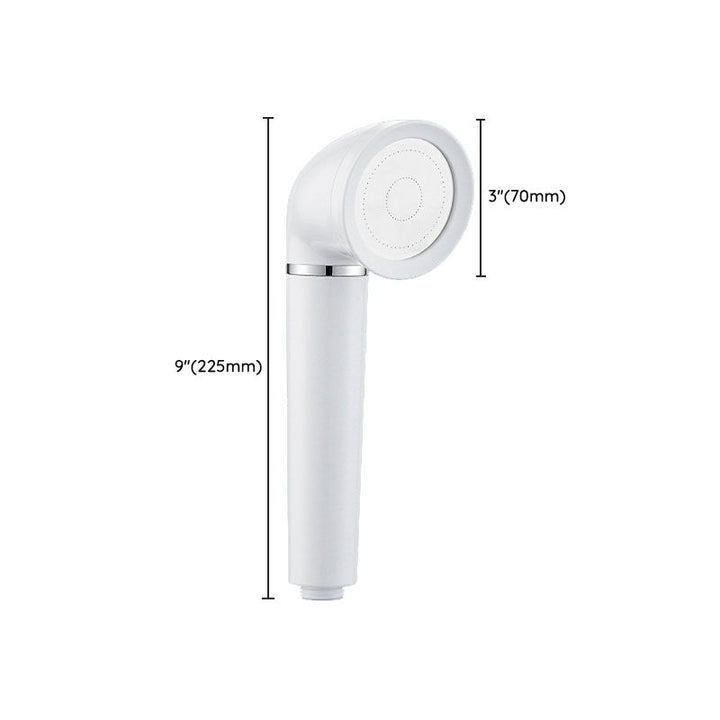 Lisslune | White round shower head plastic supercharged hand shower
