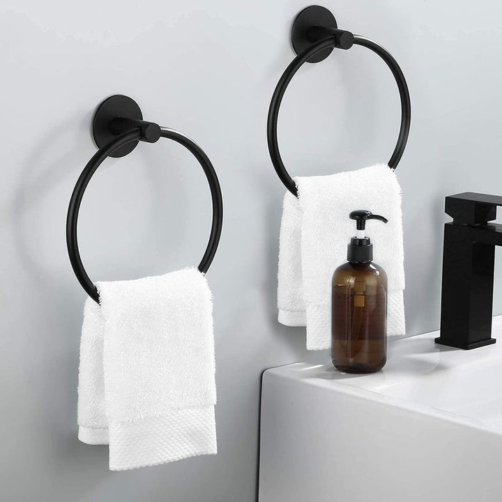 Lisslune | Traditional Bathroom Hardware Accessory Set Towel Ring/Bathrobe Hook/Towel Bar