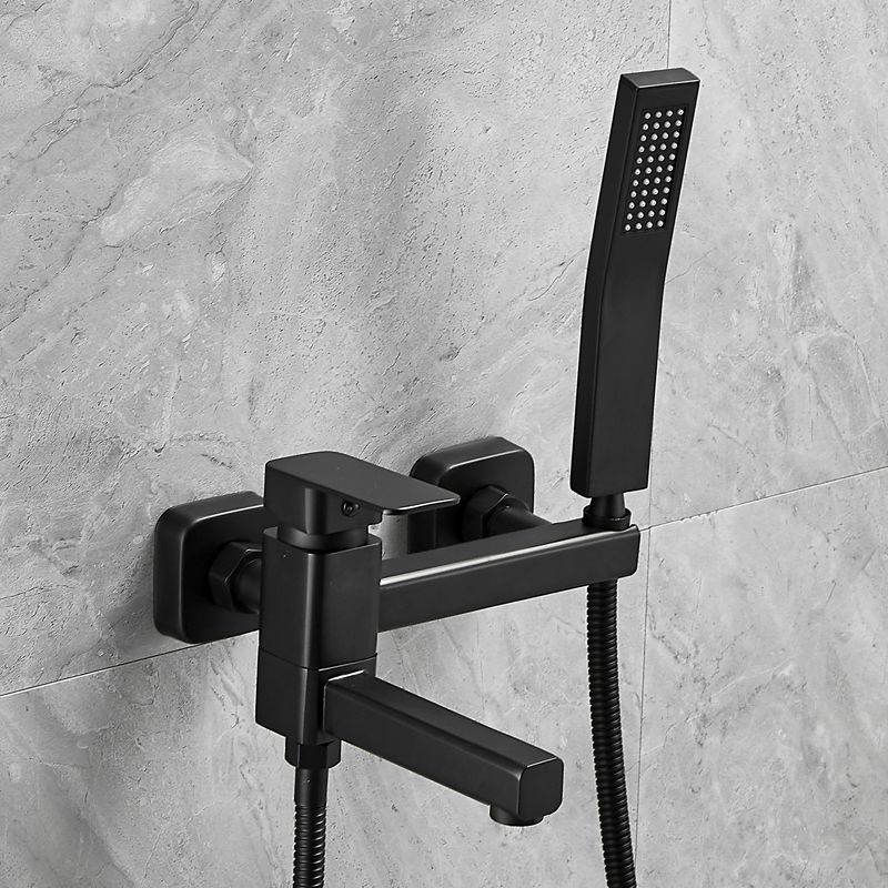 Lisslune | Wall-mounted metal bathtub faucet low arc swivel bathroom faucet