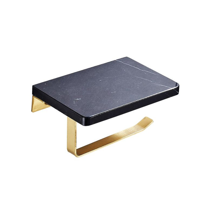 Lisslune | Metal and Marble Bathroom Minimalist Accessory as a Single Item or in a Set in Gold
