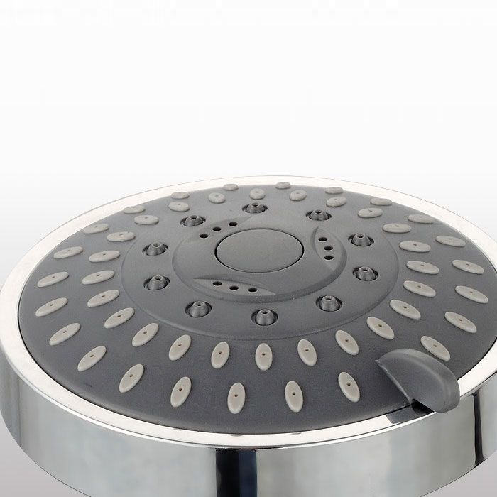 Lisslune | Modern Standard 5 Settings Shower Head Round Metal Adjustable Spray Pattern Shower Head