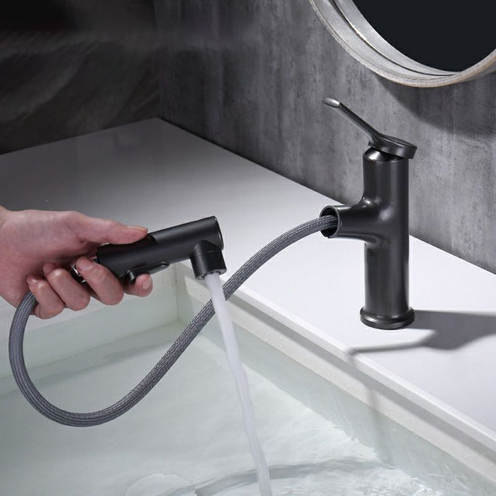 Lisslune | Contemporary Sink Faucet Plian Low Arc Center Set Bathroom Faucet