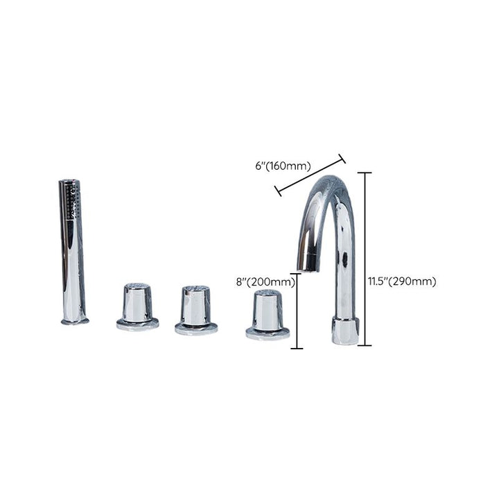 Lisslune | Contemporary Style Bathroom Faucet Metal Deck Mounted Bathroom Faucet