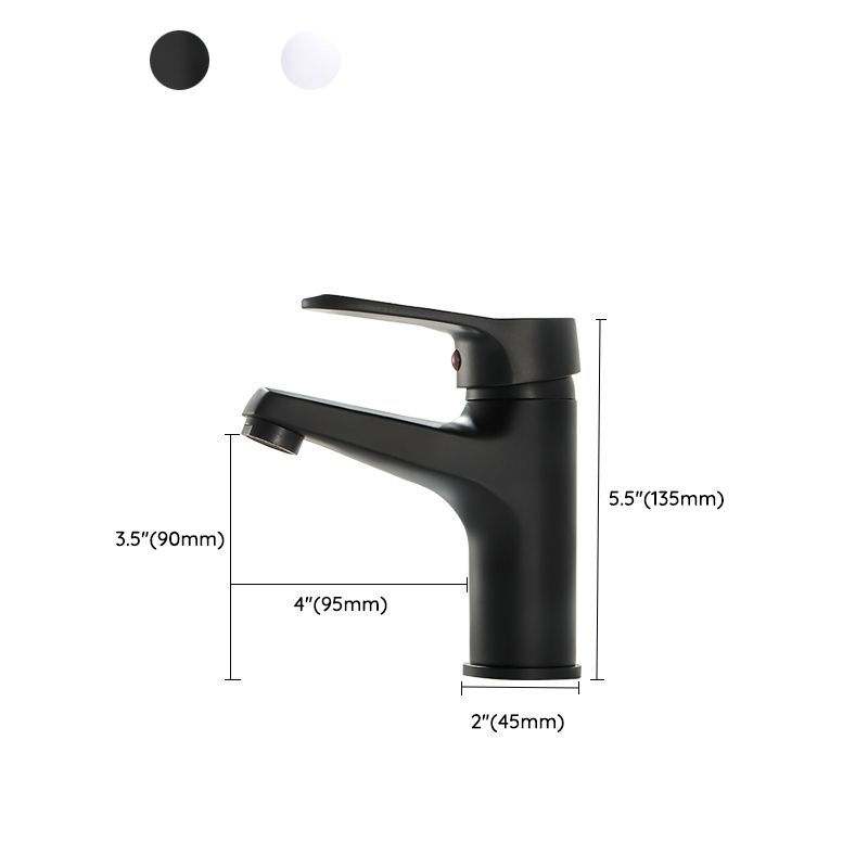 Lisslune | Modern Brass Bathroom Sink Faucet Round Lever Handles Sink Faucet