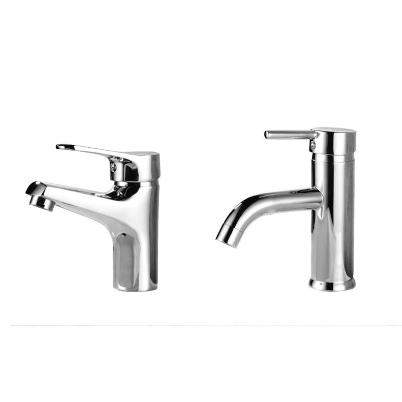 Lisslune | Modern Brass Bathroom Sink Faucet Round Lever Handles Sink Faucet