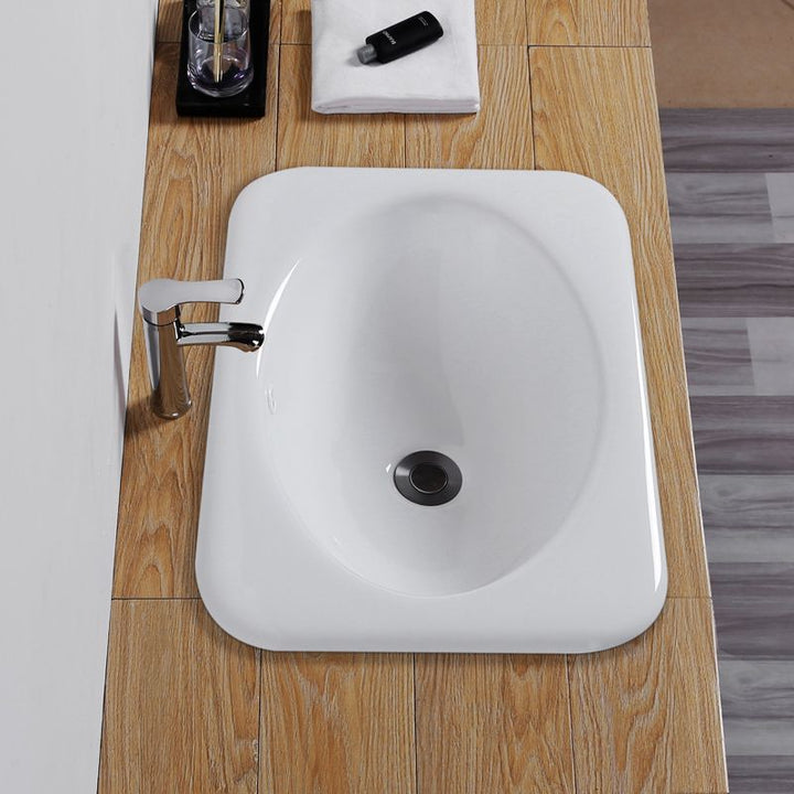 Lisslune | Traditional square washstand ceramics metal under-counter sink