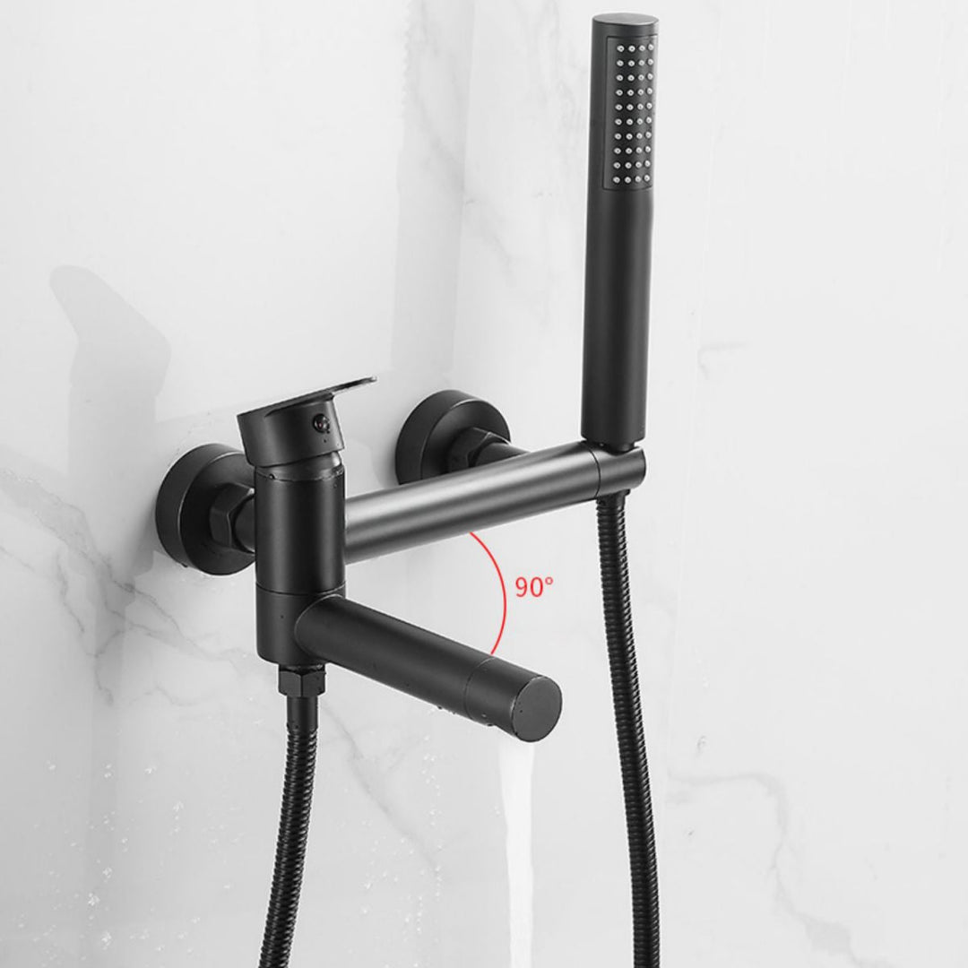 Lisslune | Contemporary Wall Mounted Bathtub Filler Single Handle Metal Faucet