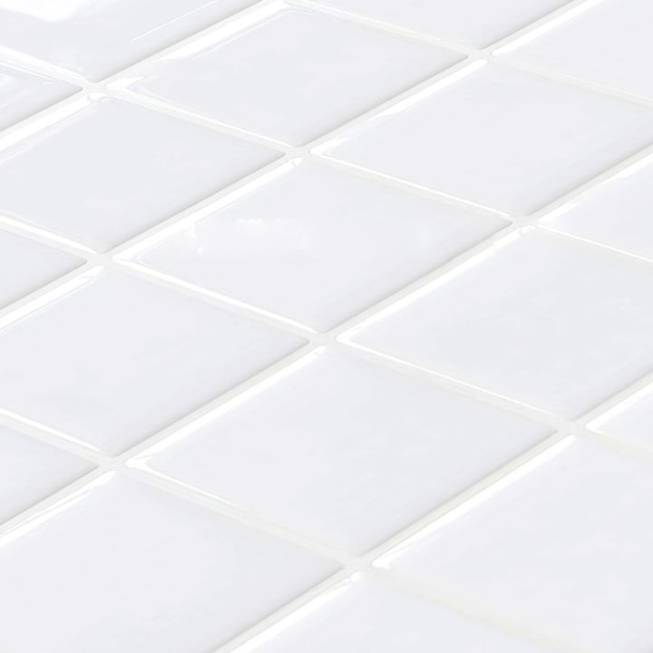 Lisslune | Mosaic Tile Wallpaper Plastic Grid Peel and Stick Wall Tile