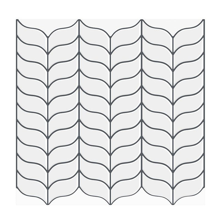 Lisslune | Mosaic tile Peel & Stick Tile PVC Kitchen backsplash Peel and Stick Wall Tile Set of 2