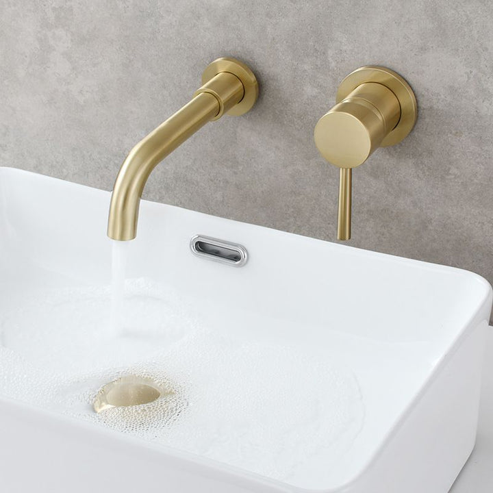 Lisslune | Single Hole Wall Mounted Bathroom Faucet Swivel Spout Sink Faucet