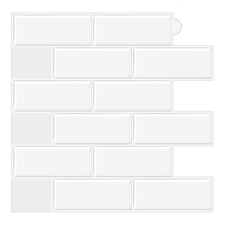 Lisslune | Peel & Stick Subway Tile PVC Stain Resistant Rectangular Peel and Stick Tile for the Kitchen