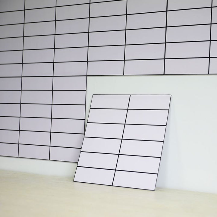 Lisslune | Tile Stripping & Sticking Rectangle White Plastic Waterproof Tile Stripping & Sticking for Shower 10-Pack