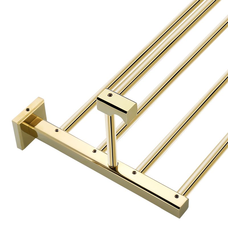 Lisslune | Gold Modern Bathroom Set, Polished Gold, 4 Pieces, Towel Holder, Paper Holder