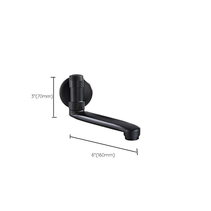 Lisslune | Shower Bath Filler Wall Mount Copper Low Arc Knob Handle Bathtub Faucet Trim