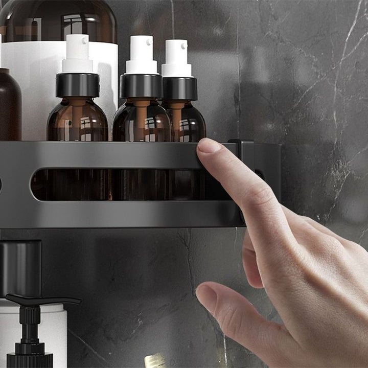 Lisslune | Modern Bathroom Hardware Set Bathroom Shelf Silver/Black Bathroom Accessories Set