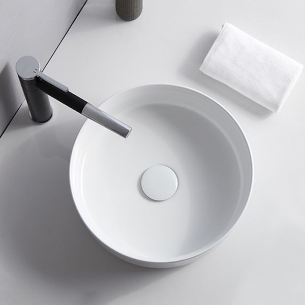 Lisslune | Modern Sink Porcelain Solid Color Round Sink