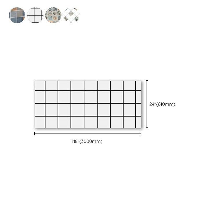 Lisslune | Grid Mosaic Peel & Stick Tile Scratch-resistant Wallpaper for Backsplash