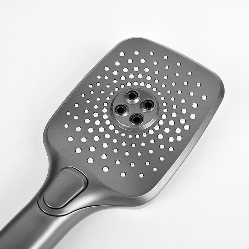 Lisslune | Modern Gray Shower Head Combo Standard Spray Pattern Rectangular Large Shower Head