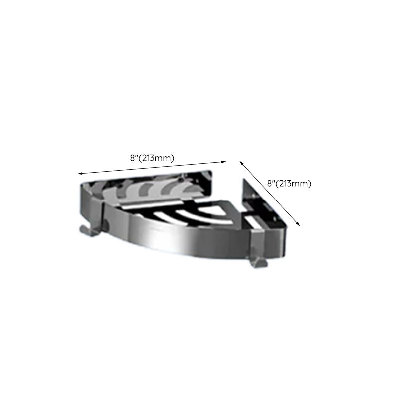 Lisslune | Contemporary bathroom accessory set made of aluminum with towel holder/bath shelf