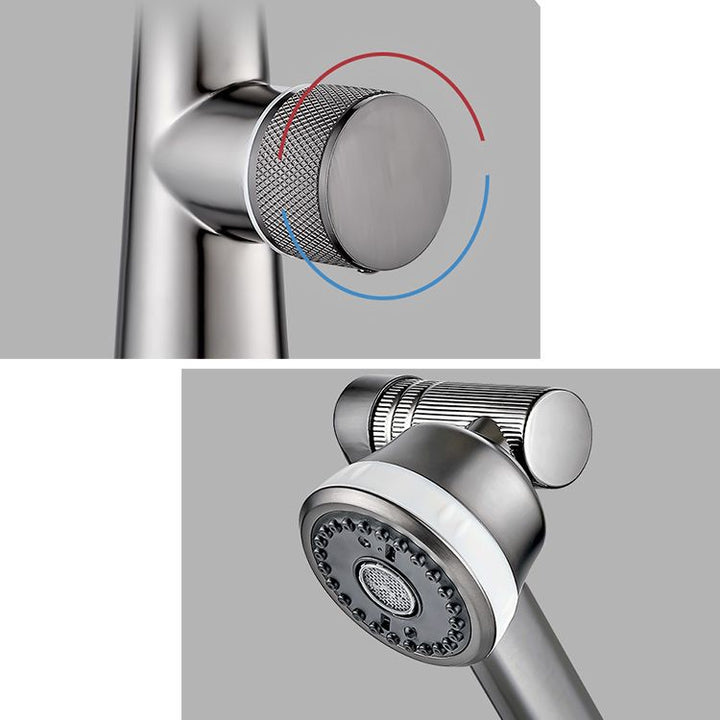 Lisslune | Knob Handle Widespread Bathroom Faucet Industrial Sink Faucet