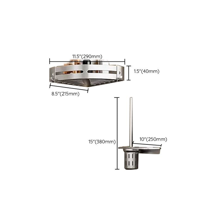 Lisslune | Metal Bathroom Hardware Set Adhesive Installation Bathroom Accessory Kit