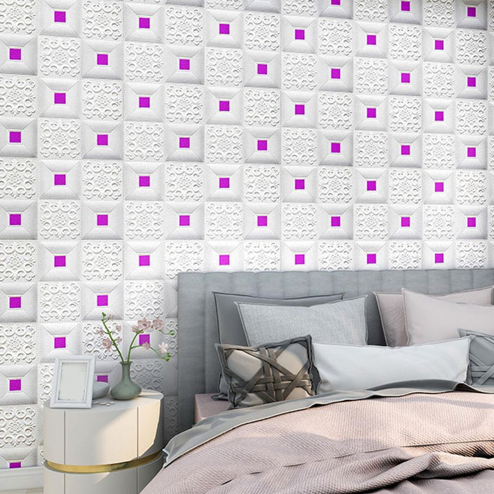 Lisslune | Wall Ceiling Glam Peel and Stick Waterproof Synthetic Brick Living Room Wall Panel (10-Pack)