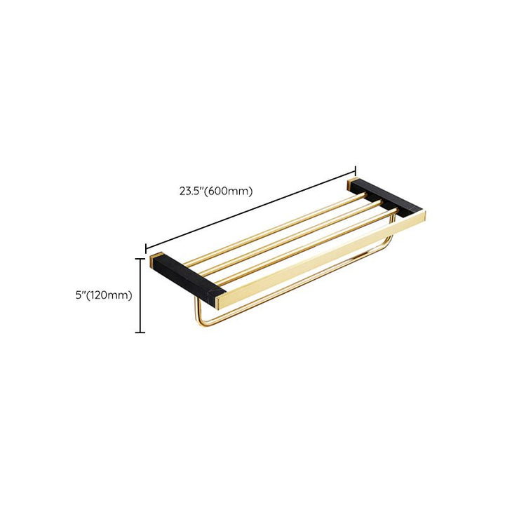 Lisslune | Metal and Marble Bathroom Minimalist Accessory as a Single Item or in a Set in Gold