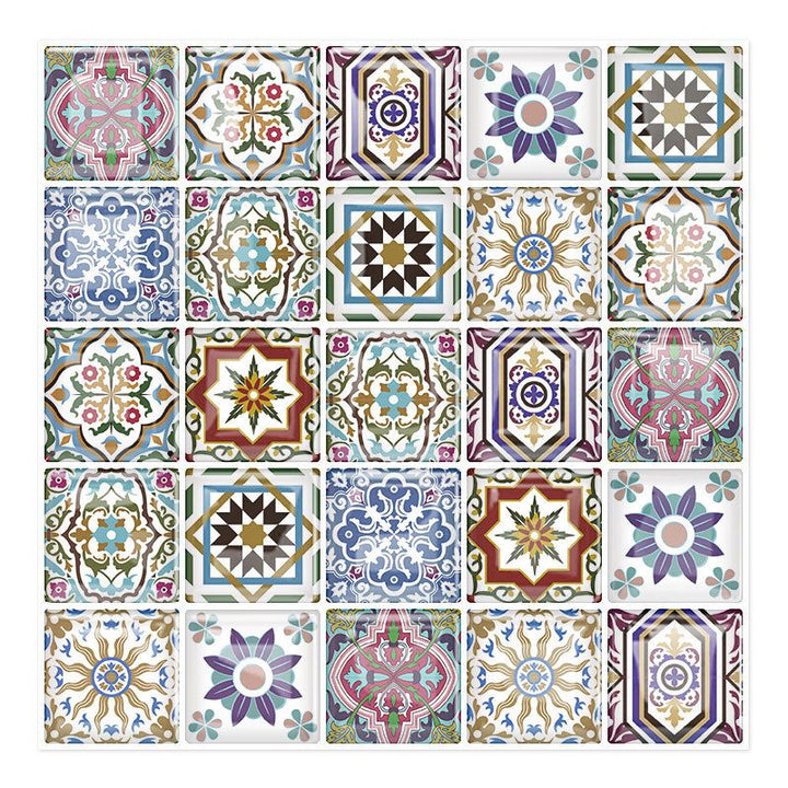 Lisslune | 12"x 12" Resin Mosaic Tiles Square Self-Adhesive Tiles for Backsplash & Wall Tile