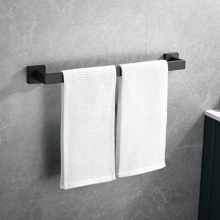 Lisslune | 7-piece bathroom accessory set made of stainless steel with paper holder/robe hook/towel ring bar