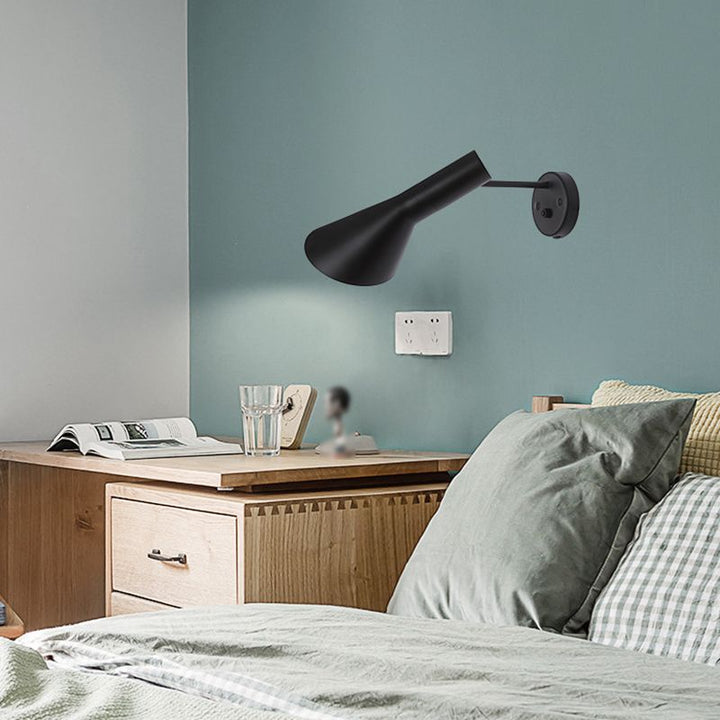 Lisslune | Industrial Wall Sconce Conical Wall Lamp with Aluminum Shade
