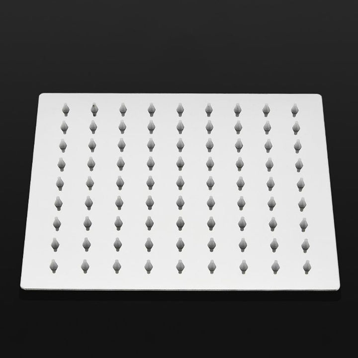 Lisslune | Silver Square Fixed Shower Head Modern Style Wall Mounted Shower Head