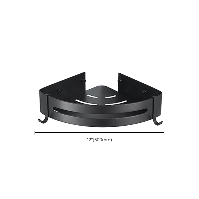 Lisslune | Modern Classic Bathroom Hardware Set Matte Black Bathrobe/Towel Rack & Bathroom Shelf
