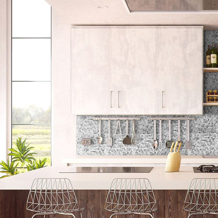 Lisslune | Mosaic Tiles - Waterproof Peel and Stick Wall Tile with Hexagonal Shape