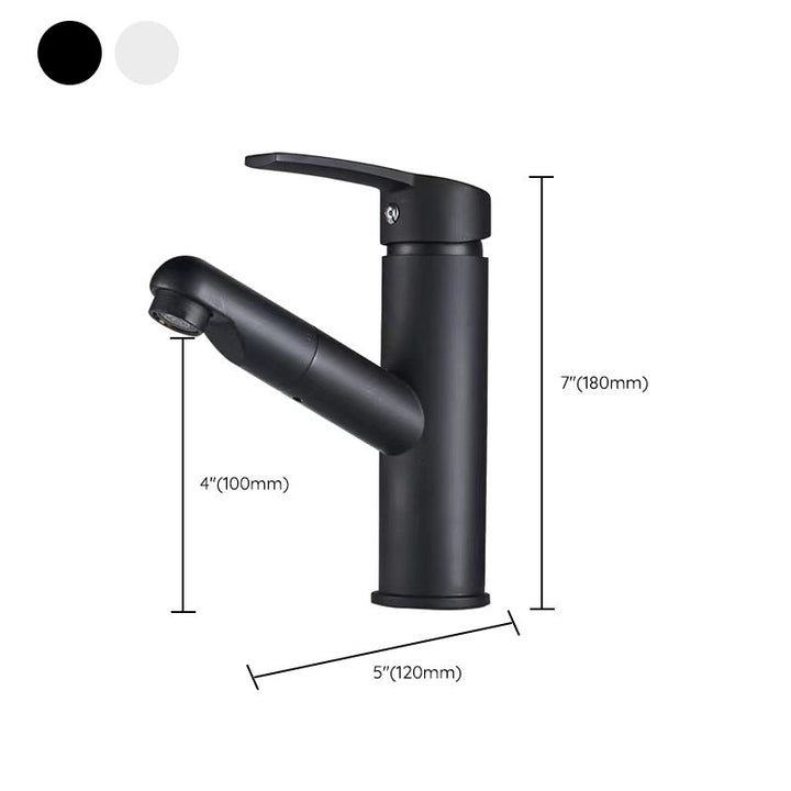 Lisslune | Contemporary Vessel Faucet Pull-Down Faucet with Single Handle