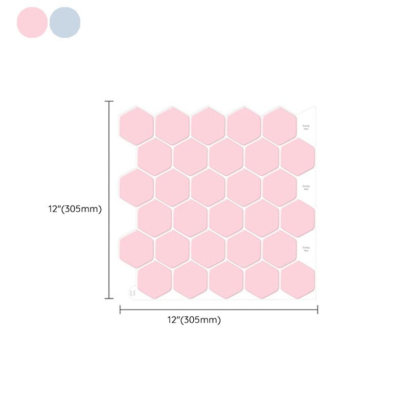 Lisslune | Self-adhesive Tiles Solid Color Hexagonal Scratch-resistant Self-adhesive Tiles