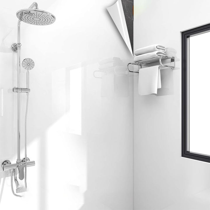 Lisslune | Modern Peel and Stick Splash Guard Wall Tile PVC Wallpaper for Shower