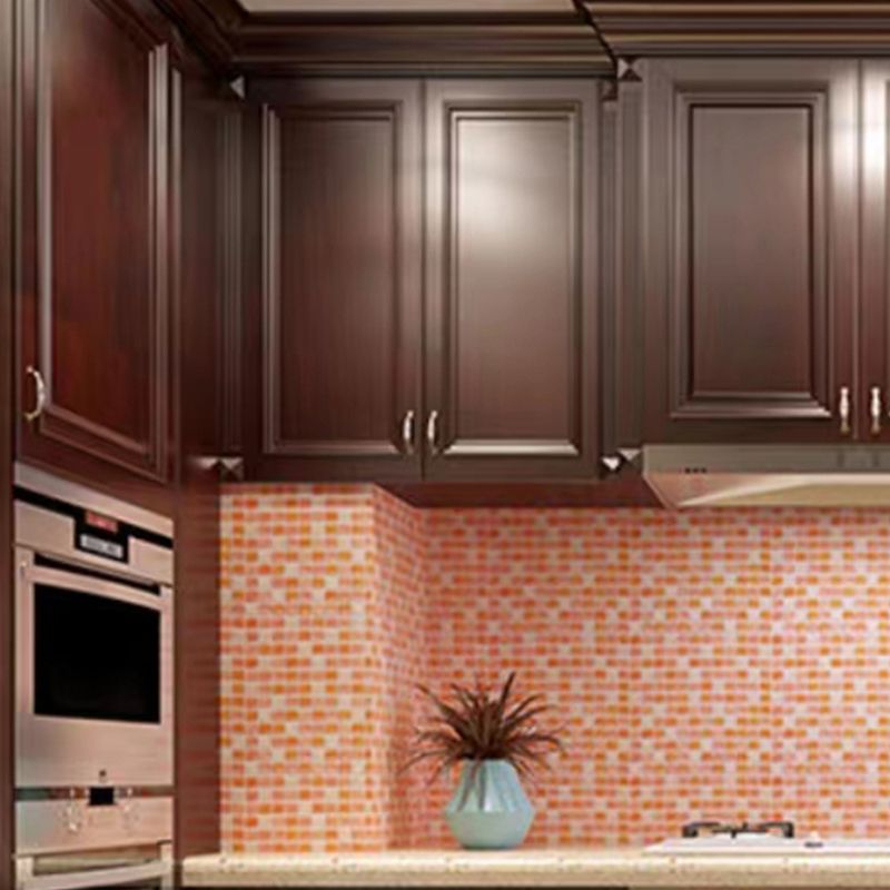 Lisslune | Plastic Peel & Stick Mosaic Tile Waterproof Peel & Stick Mosaic Tile with Square Shape