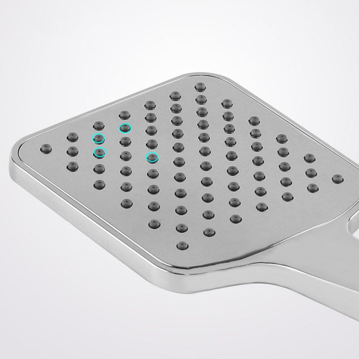 Lisslune | Chrome Square Shower Head Combination Wall Mounted and Ceiling Mounted Hand Shower