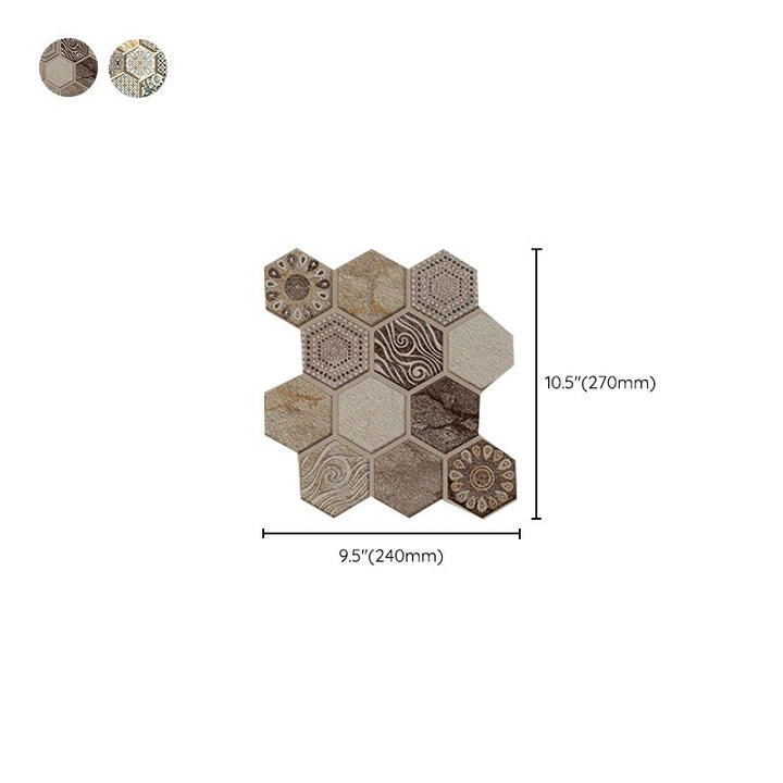 Lisslune | Contemporary Peel-and-Stick Tiles Mosaic Tiles Peel-and-Stick Wall Tile