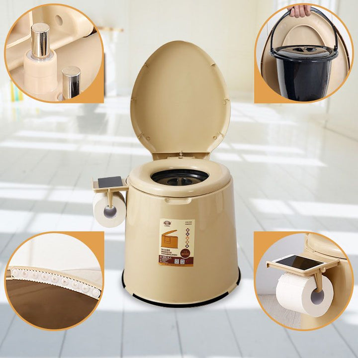 Lisslune | Modern Plastic Floor-Mounted Toilet Bowl with Seat for the Bathroom