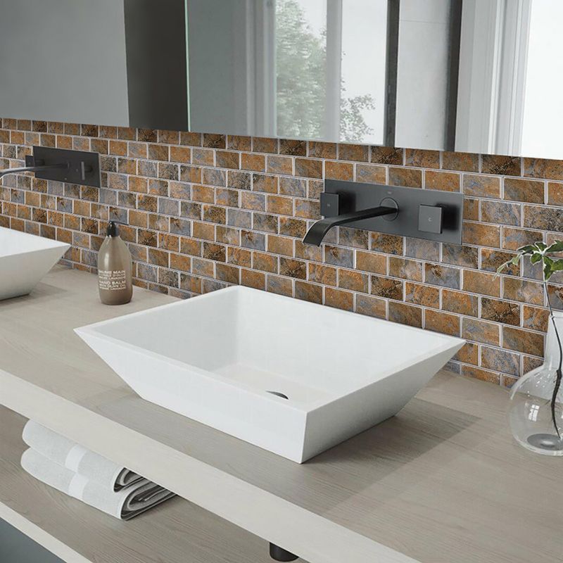 Lisslune | Peel and Stick Tiles Subway Rectangle Waterproof PVC Tile-Peel & Stick for the Kitchen 10-Pack