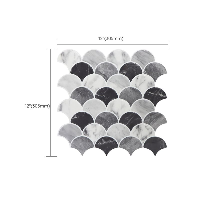 Lisslune | Modern Peel and Stick Tiles PVC Fish Scales Peel and Stick Trim