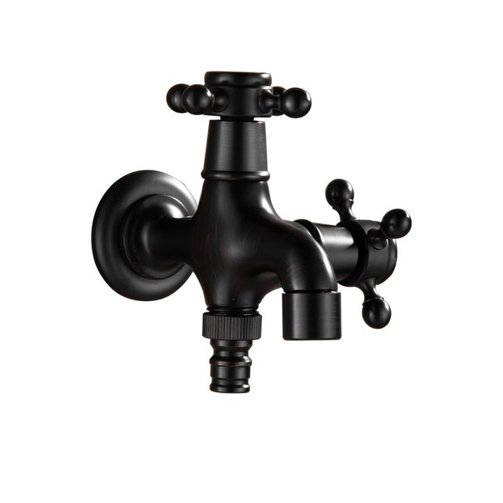 Lisslune | Width Bathroom Sink Faucet Wall-Mounted Cross Handle Faucet