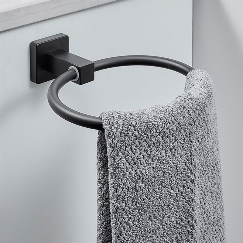 Lisslune | Traditional Bathroom Accessories Set Black Towel Ring Bathroom Shelf Bathroom Accessories Set